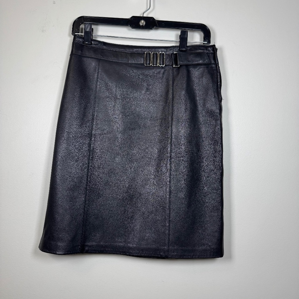 Danier Charcoal Pencil Skirt with Belt